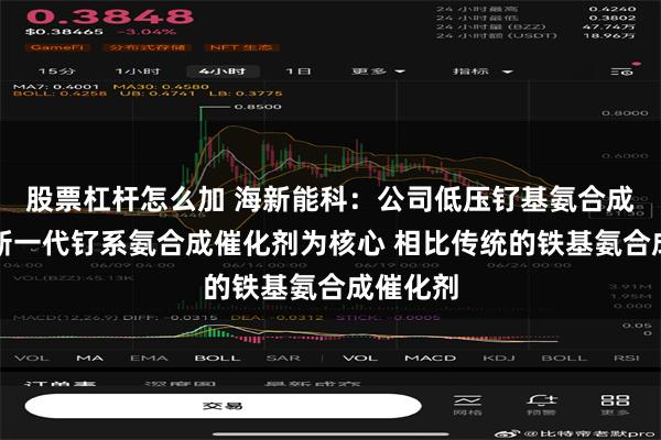 股票杠杆怎么加 海新能科：公司低压钌基氨合成技术以新一代钌系氨合成催化剂为核心 相比传统的铁基氨合成催化剂