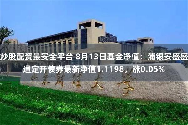 炒股配资最安全平台 8月13日基金净值：浦银安盛盛通定开债券最新净值1.1198，涨0.05%