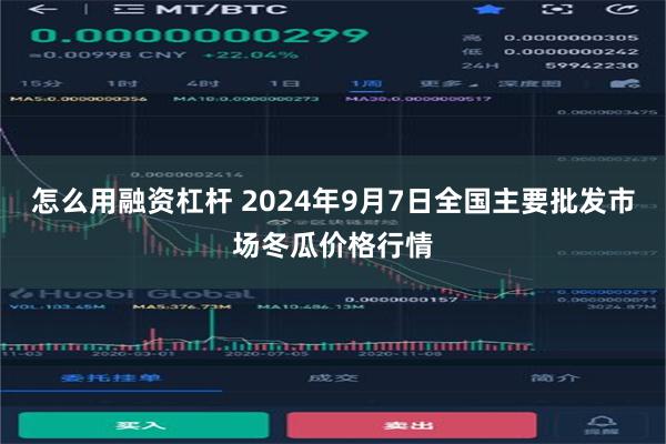 怎么用融资杠杆 2024年9月7日全国主要批发市场冬瓜价格行情